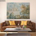 Canvas print Clare hall and King’s college chapel, Turner J. M. W.