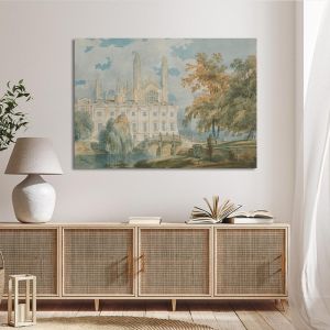 Canvas print Clare hall and King’s college chapel Turner J. M. W. Framed canvas View 1 2