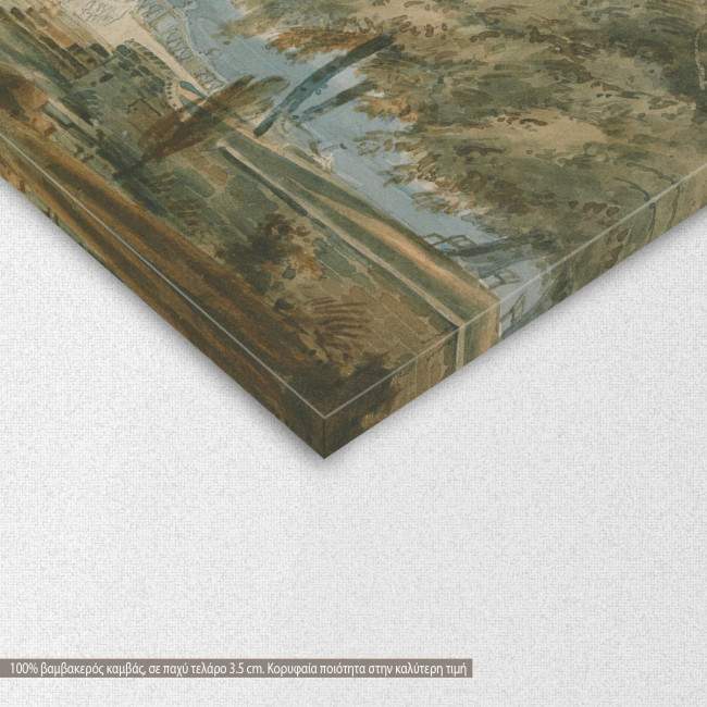 Canvas print Clare hall and King’s college chapel, Turner J. M. W.