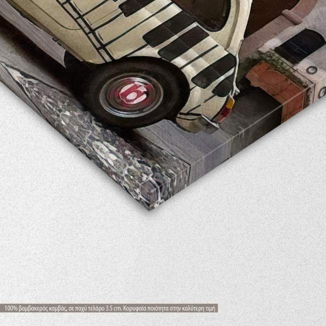 Πίνακας σε καμβά Equipment on tour, λεπτομέρεια