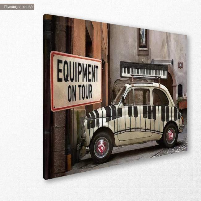 Πίνακας σε καμβά Equipment on tour, κοντινό