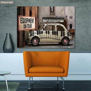 Πίνακας σε καμβά Equipment on tour