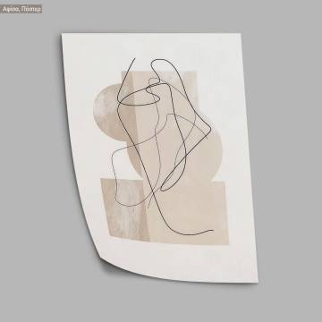 Abstract body in brown background I, poster 2