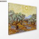 Πίνακας ζωγραφικής Olive trees under sun, Vincent van Gogh, αντίγραφο σε καμβά, κοντινό