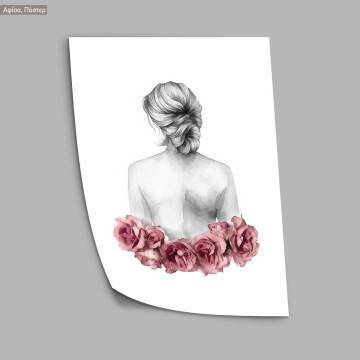 The rose lady,  κάδρο, μαύρη κορνίζα 2