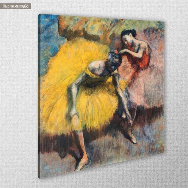 Πίνακας ζωγραφικής Two dancers, Degas E, αντίγραφο σε καμβά, κοντινό