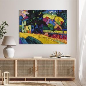 Canvas print Landscape with green house Kandinsky W. Framed canvas View 1 2