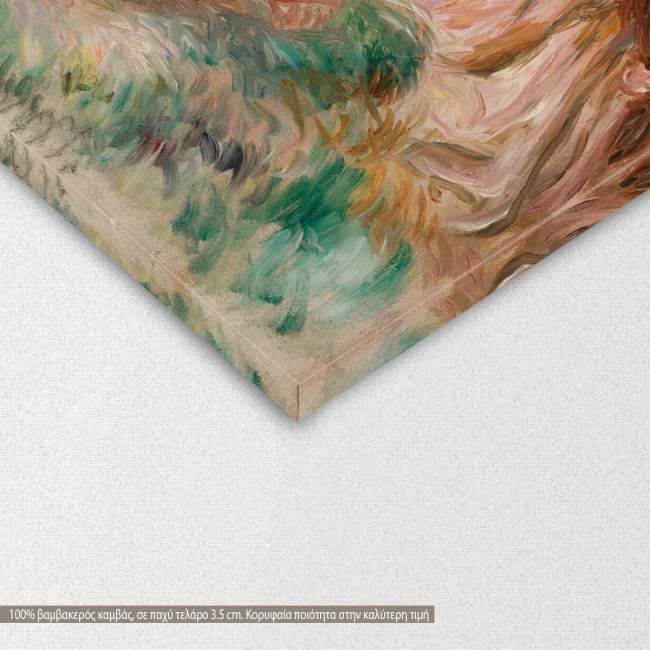 Πίνακας ζωγραφικής Girls in the grass,Renoir A, αντίγραφο σε καμβά, λεπτομέρεια