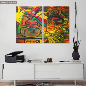 Canvas print Abstract selection CII, two panels