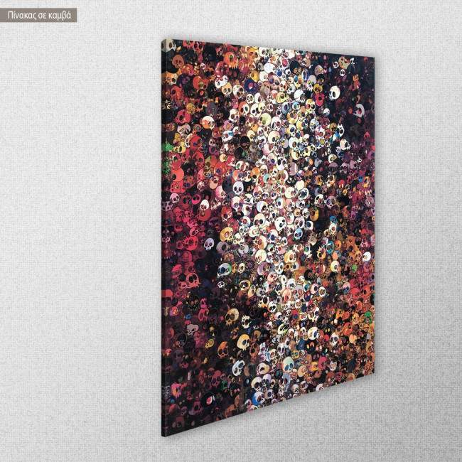 Πίνακας σε καμβά A skull storm, κάθετος, κοντινό
