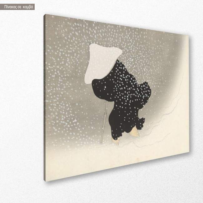Canvas print Dwarrelende sneeuw,Kamisaka Sekka