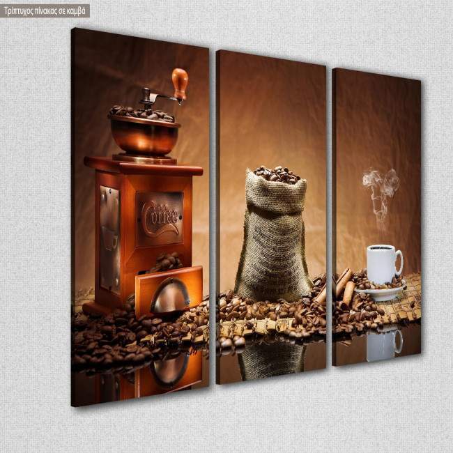 Canvas print Coffee synthesis,3 panels