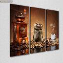 Canvas print Coffee synthesis,3 panels