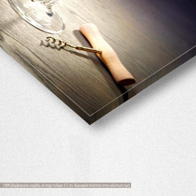 Πίνακας σε καμβά A glass of white wine, λεπτομέρεια