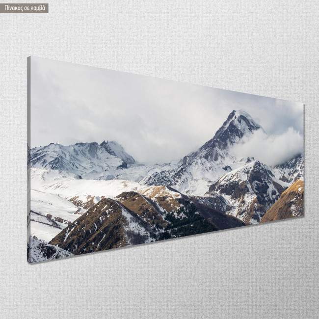 Canvas print Awe of mountains, panoramic