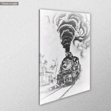 Canvas print Steaming train Framed canvas View 1 2