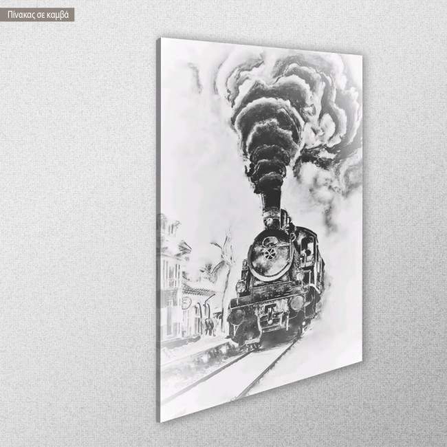 Canvas print Steaming train