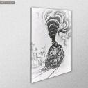 Canvas print Steaming train