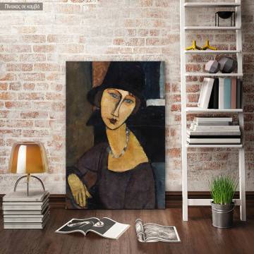 Πίνακας ζωγραφικής Jeanne Hebuterne I, Modigliani A, αντίγραφο σε καμβά