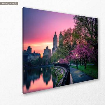 Canvas print Central Park at dusk Framed canvas View 1 2
