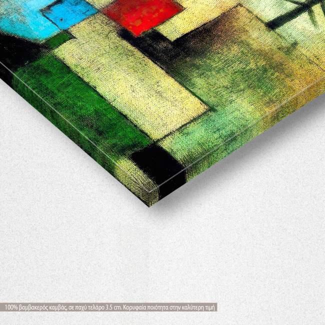 Πίνακας ζωγραφικής Little painting of fir trees, Klee P, αντίγραφο σε καμβά, λεπτομέρεια