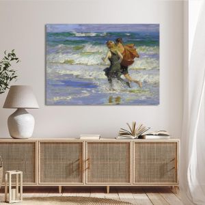 Canvas print At the beach Edward Henry Potthast Framed canvas View 1 2