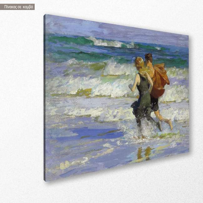 Πίνακας ζωγραφικής At the beach, Edward Henry Potthast, αντίγραφο σε καμβά, κοντινό