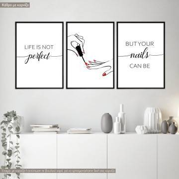 Poster Perfect nails triptych