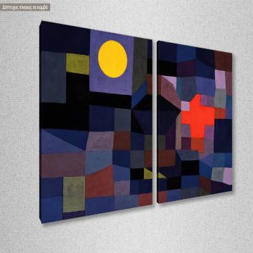 Canvas print Fire at full moon, Paul Klee, two panels 2