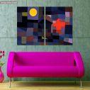 Canvas print Fire at full moon, Paul Klee, two panels