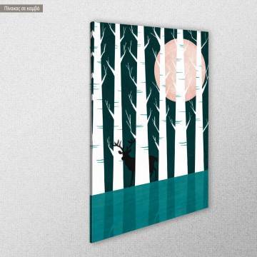 Πίνακας σε καμβά Forest under the moon Καμβάς τελαρωμένος Όψη 1 2