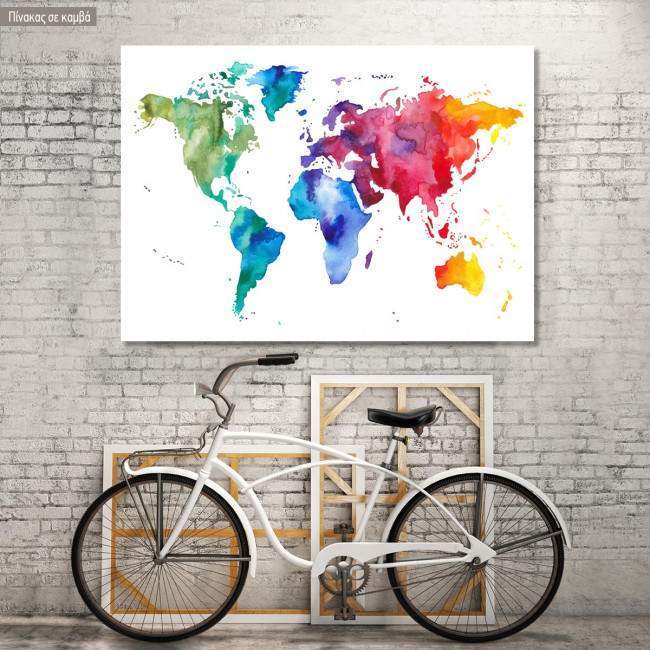 Canvas print Colorful world map II