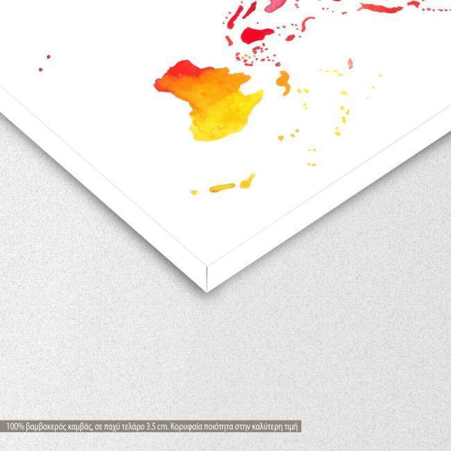 Canvas print Colorful world map II