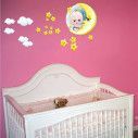 Kids wall stickers Baby at moon, good night baby