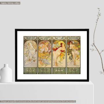 Les saisons, MuchaA, Poster