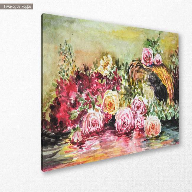Canvas printWatercolor of roses