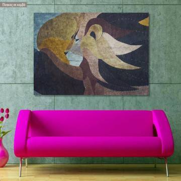 Canvas print Lion in acrylic