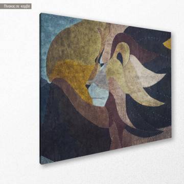 Canvas print Lion in acrylic 2