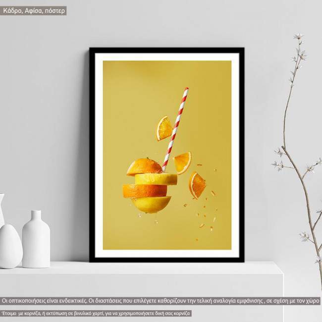 Poster Abstract citrus drink, @simplestory