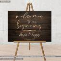 Canvas print Wedding decoration , welcome to our beginning art1
