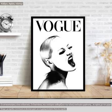 Scream for Vogue,  κάδρο, μαύρη κορνίζα