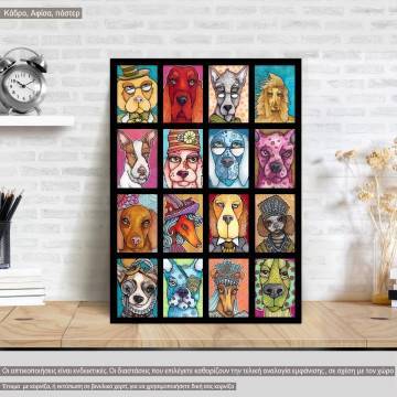 A dog collection, poster