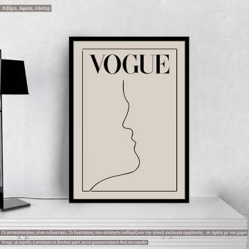 Vogue cover I,  κάδρο, μαύρη κορνίζα