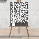Canvas print Wish tree with tree, White leaves simple tree
