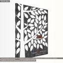 Canvas print Wish tree with tree, White leaves simple tree