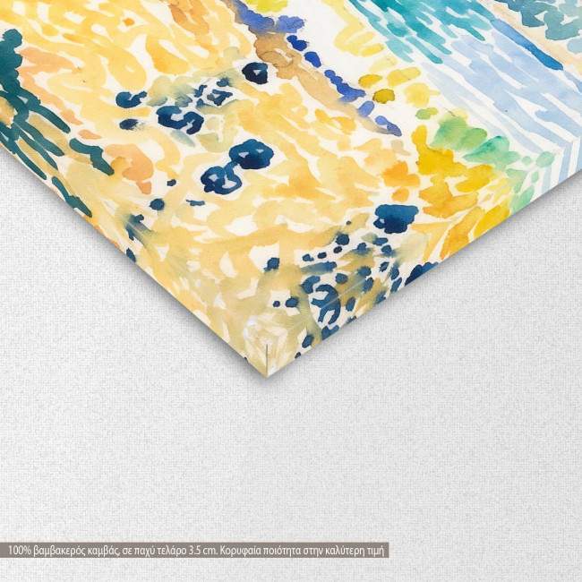 Canvas print Pines on the coastline, Cross H. E.