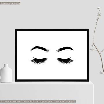 Just eyelashes,  κάδρο, μαύρη κορνίζα