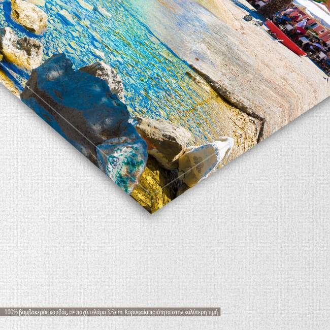 Canvas printSeaport and beach, in Lefkada island