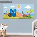 Kids canvas printSavana animals panoramic