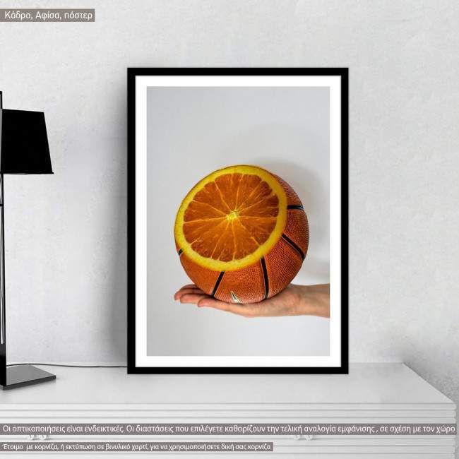 Poster The orange basketball, @celerysoup